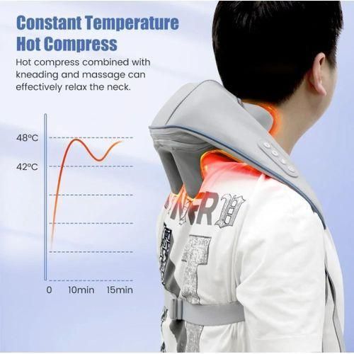 Châle de massage cervical électrique, sans fil, aste, portable, métropolitain, pétrissage du cou, masseur chaud