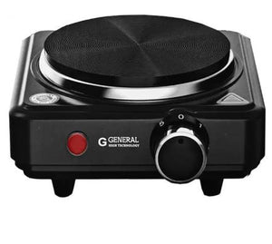 Plaque de cuisson - 1 feu électrique - 500W - Noir - 16x14 cm